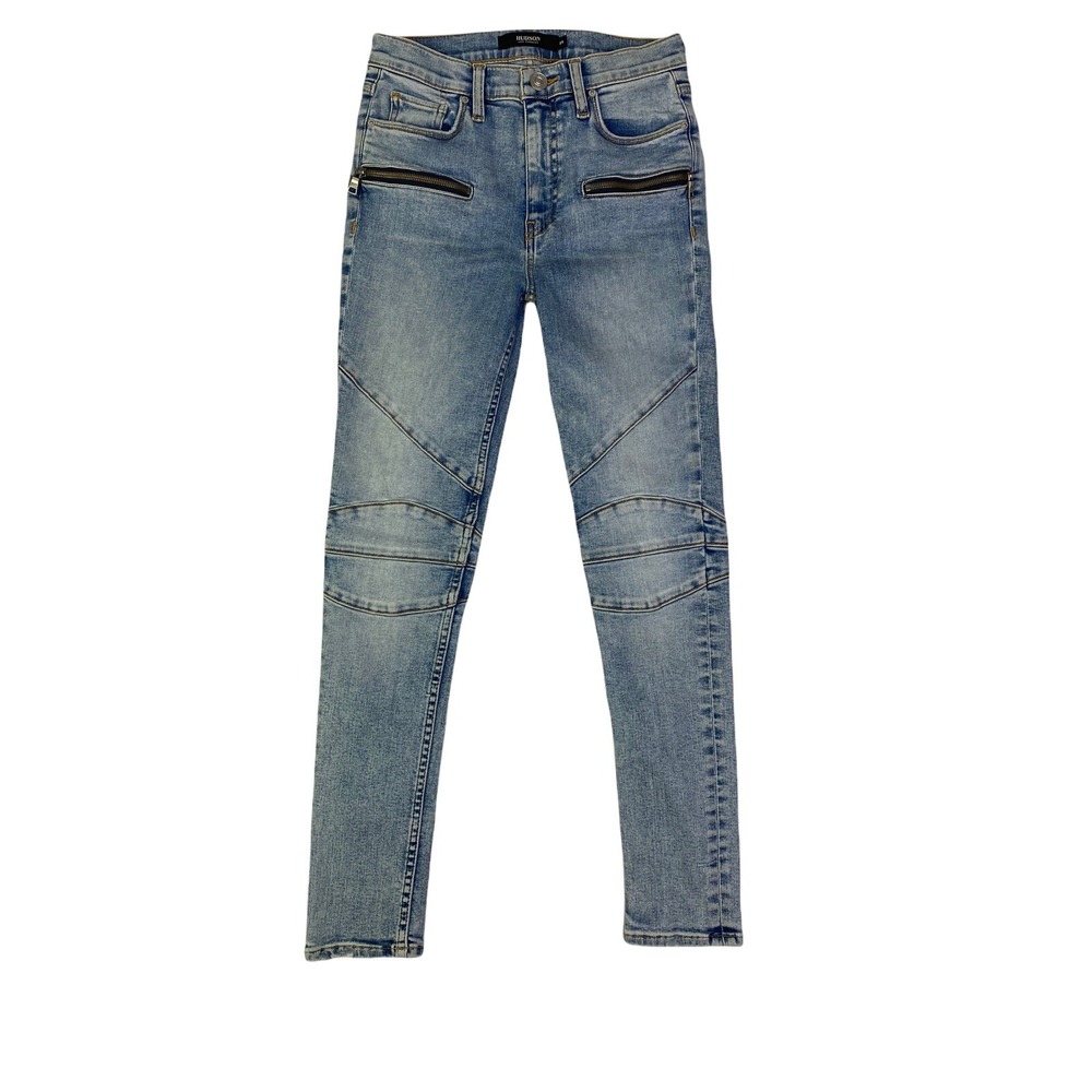 Hudson Womens Blue Binder Biker V2 Denim Ankle Skinny Jeans‎ Size 25